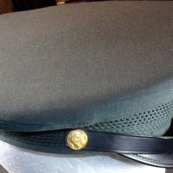 U.S. ARMY CLASS A sz6 7/8 GREEN WOOL SERVICE DRESS VISOR CAP VIETNAM ERA SV 710 - Picture 3 of 8
